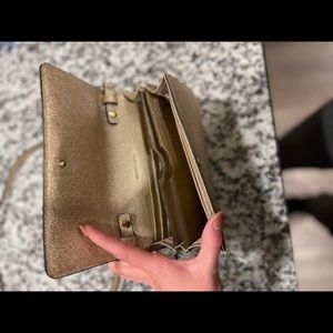 Gold michael kors cross body